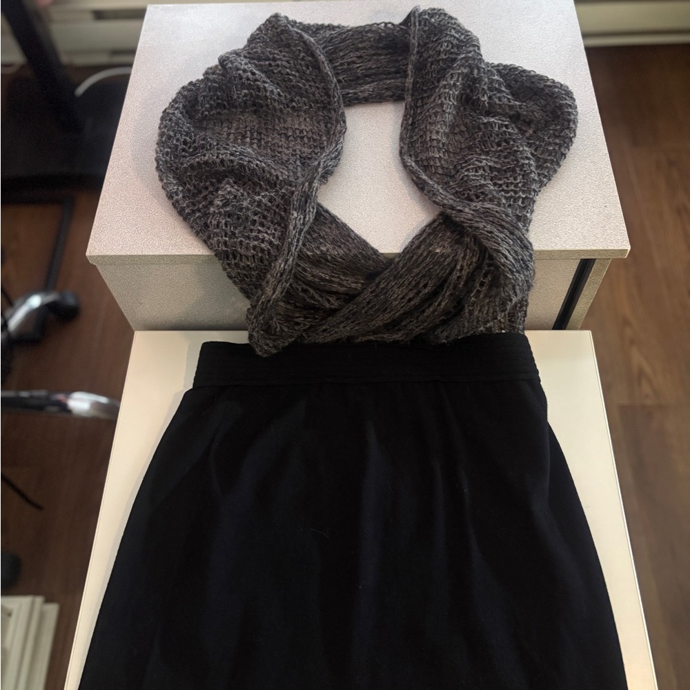 Sarah Pacini Black and Gray Ensemble Mesh One Piece